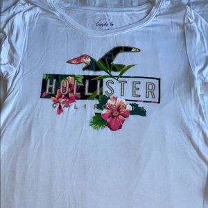 Hollister Tropcial Long Graphic Short Sleeve Tee